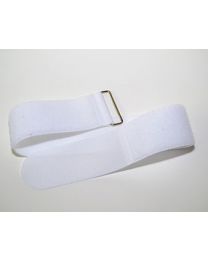 2" x 24" White Cinching Strap with Metal, Bundle of 10