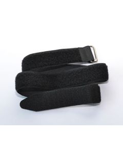 1" x 24" Black Cinching Strap with Metal Buckle, Bundle of 10