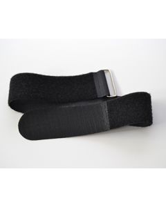 2" x 24" Black Cinching Strap with Metal, Bundle of 10