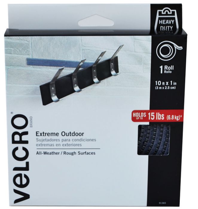 Velcro Extreme Fasteners 1 x 10 ft Black 1 Roll