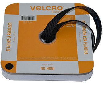 Velcro Iron On Fastener Black